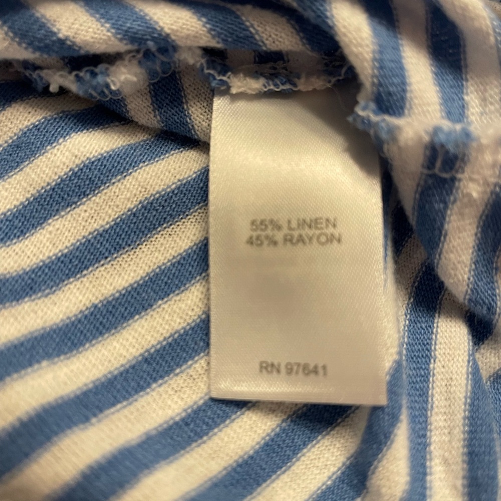 J. Jill Blue and White Striped Short-Sleeve Tunic - Picture 6 of 7